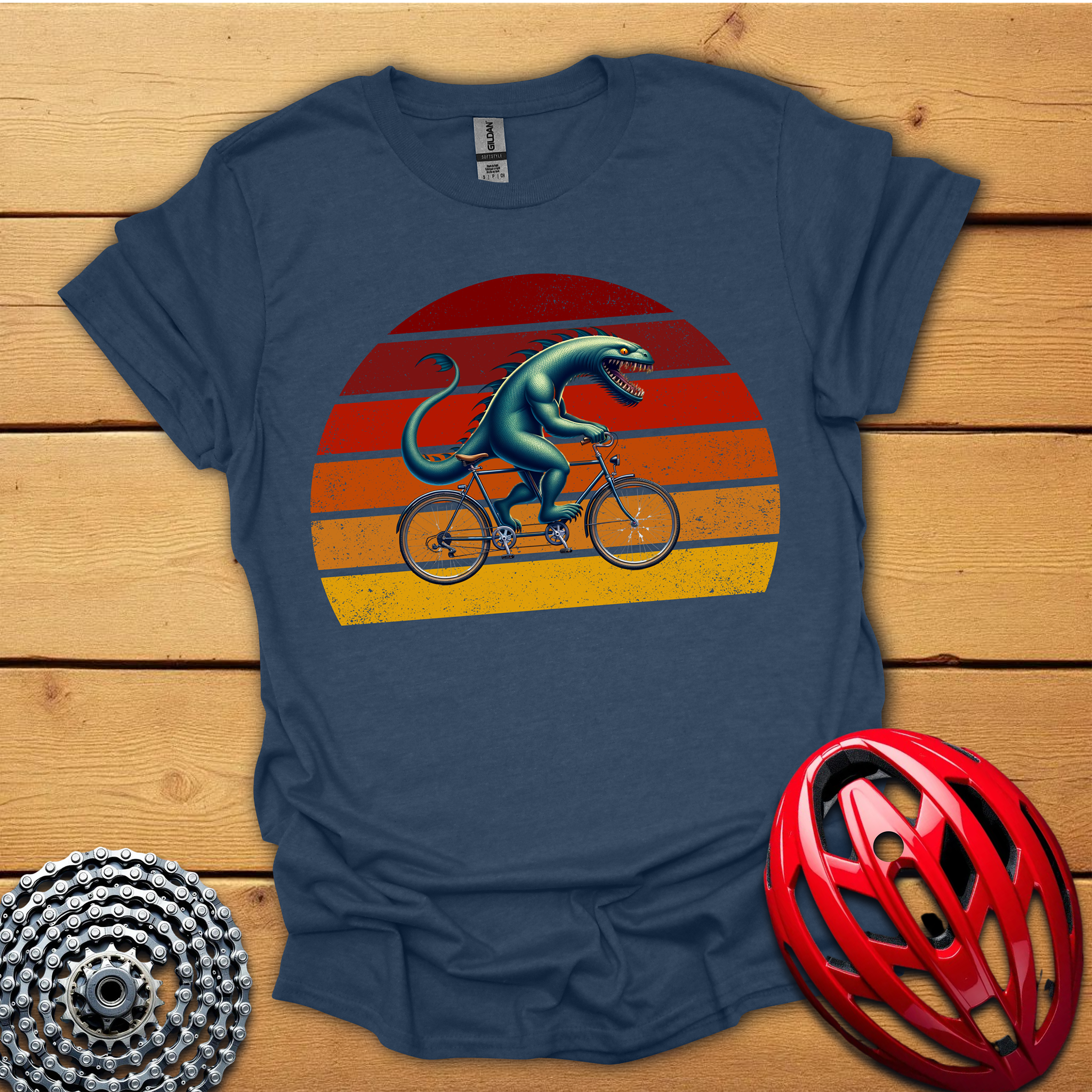 Loch Ness monster tandem cycling T-Shirt