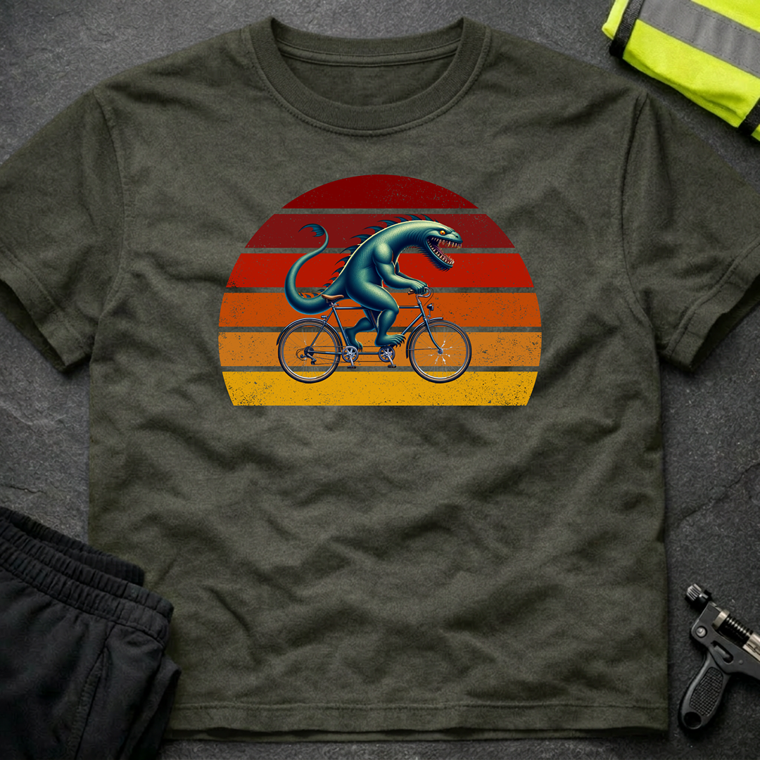 Loch Ness monster tandem cycling T-Shirt