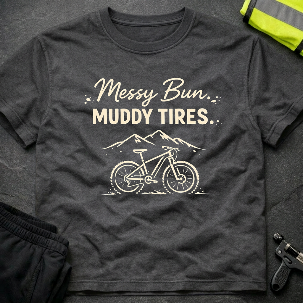 Messy bun Muddy tires T-Shirt