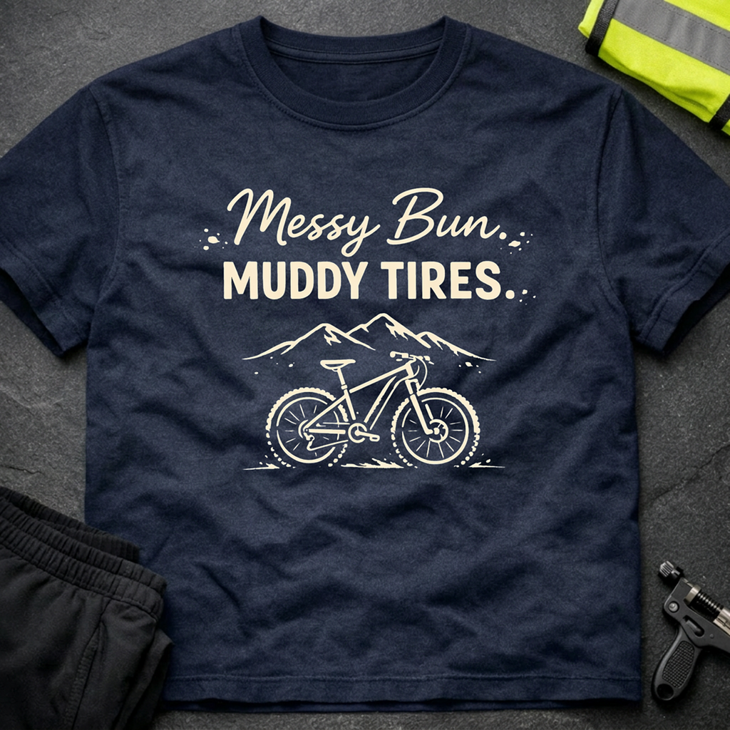 Messy bun Muddy tires T-Shirt