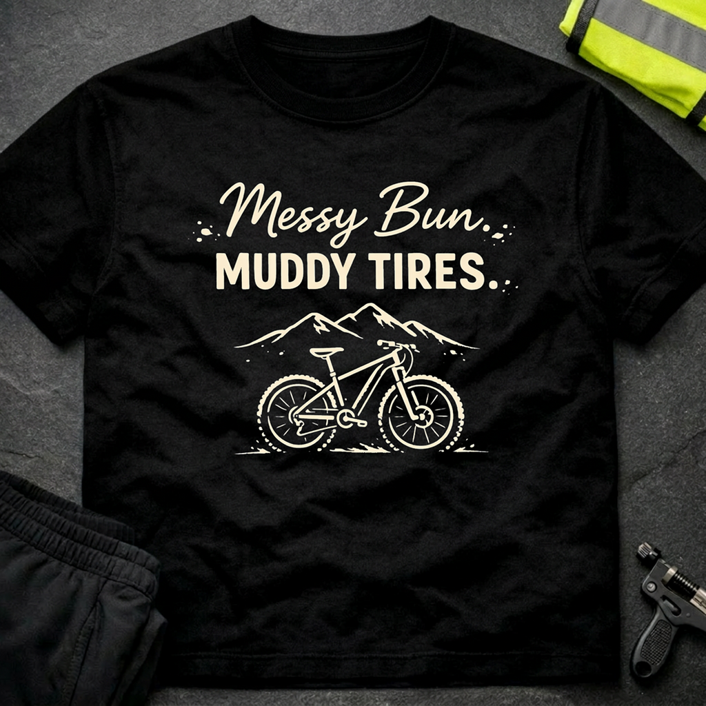 Messy bun Muddy tires T-Shirt
