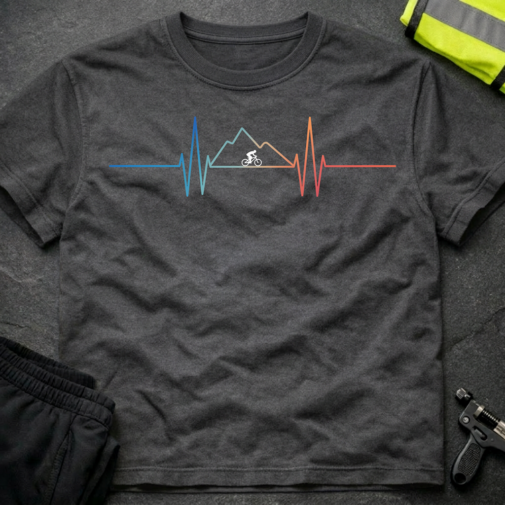 Mountain biker heartbeat T-Shirt