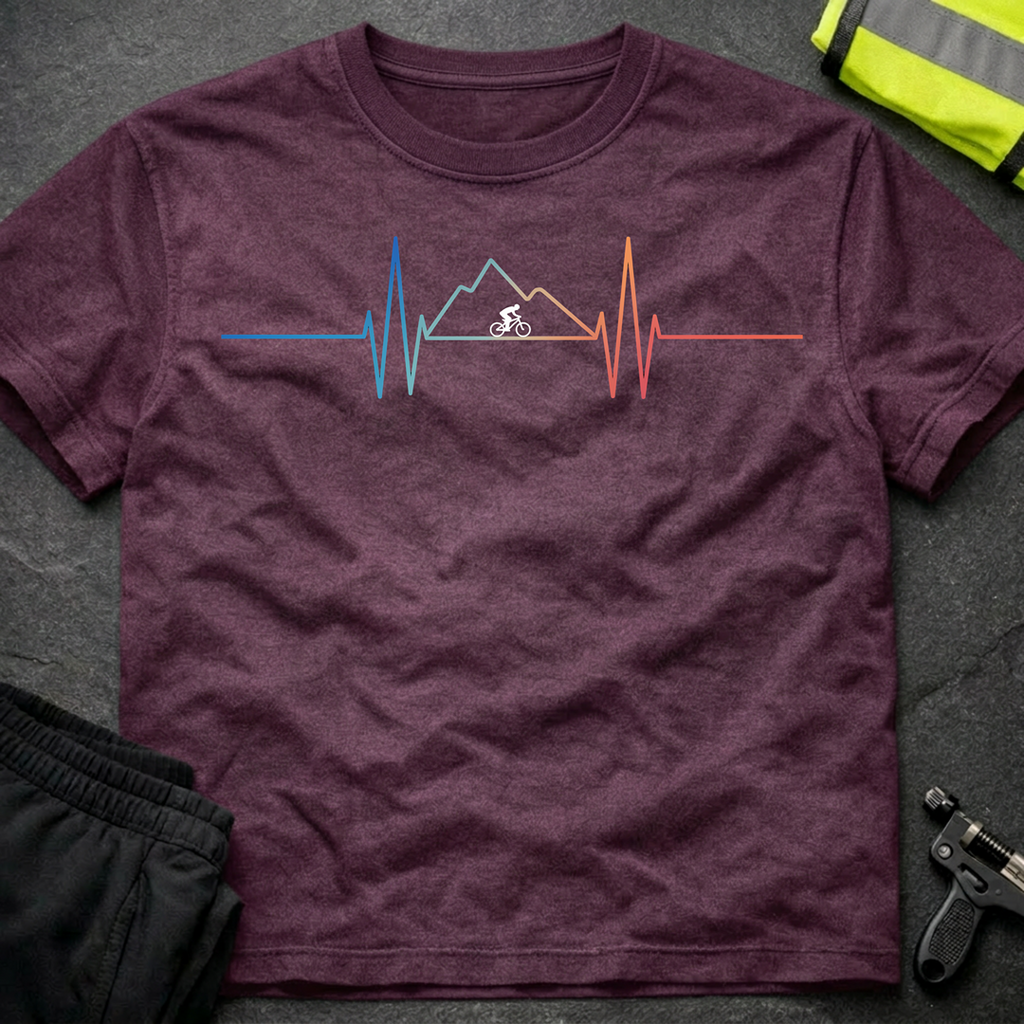 Mountain biker heartbeat T-Shirt