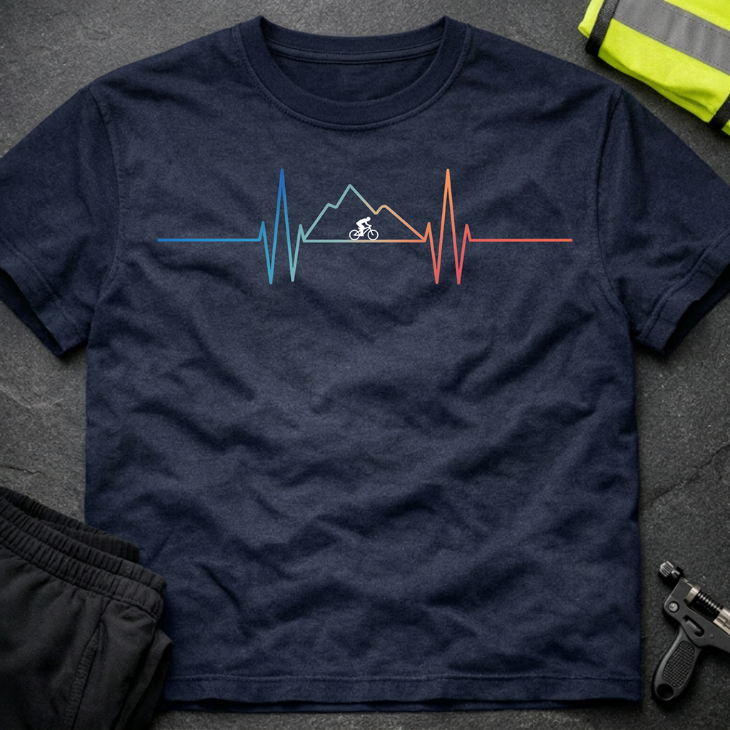 Mountain biker heartbeat T-Shirt