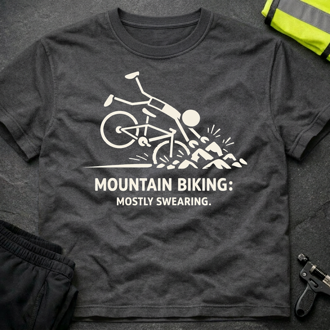 Mountain biking mostly swearing T-Shirt