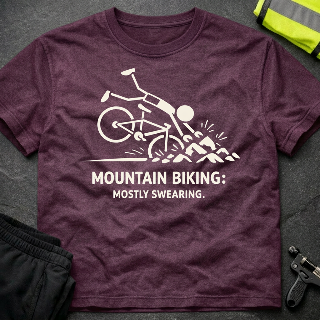 Mountain biking mostly swearing T-Shirt