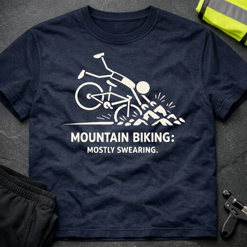 Mountain biking mostly swearing T-Shirt
