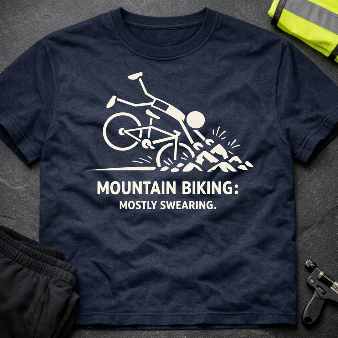 Mountain biking mostly swearing T-Shirt