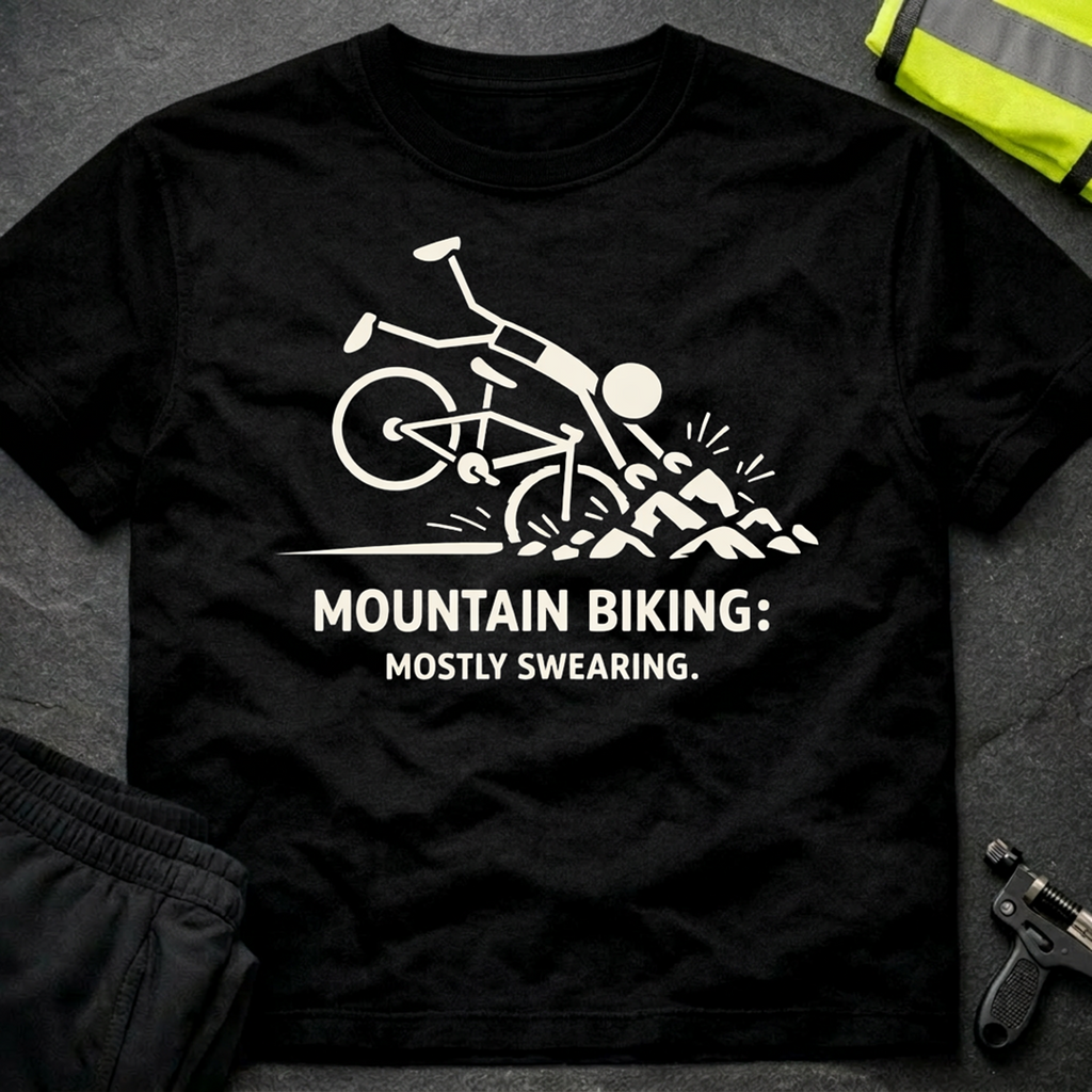 Mountain biking mostly swearing T-Shirt