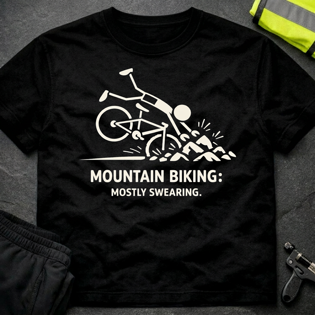 Mountain biking mostly swearing T-Shirt