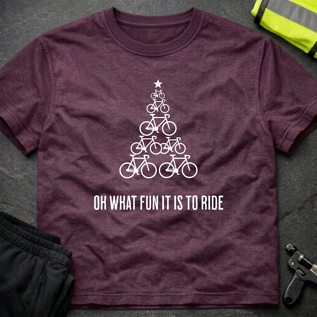 Oh what a fun it is to ride Christmas cycling T-Shirt