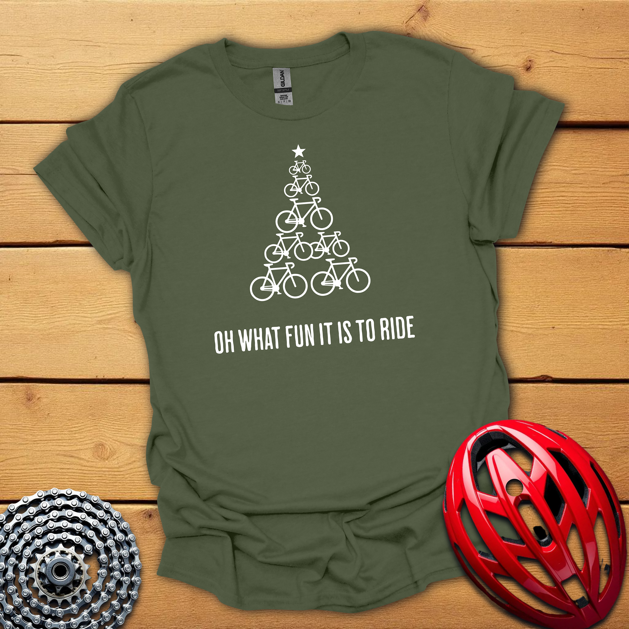 Oh what a fun it is to ride Christmas cycling T-Shirt