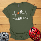 Pedal Burn Repeat cycling T-Shirt