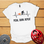 Pedal Burn Repeat cycling T-Shirt