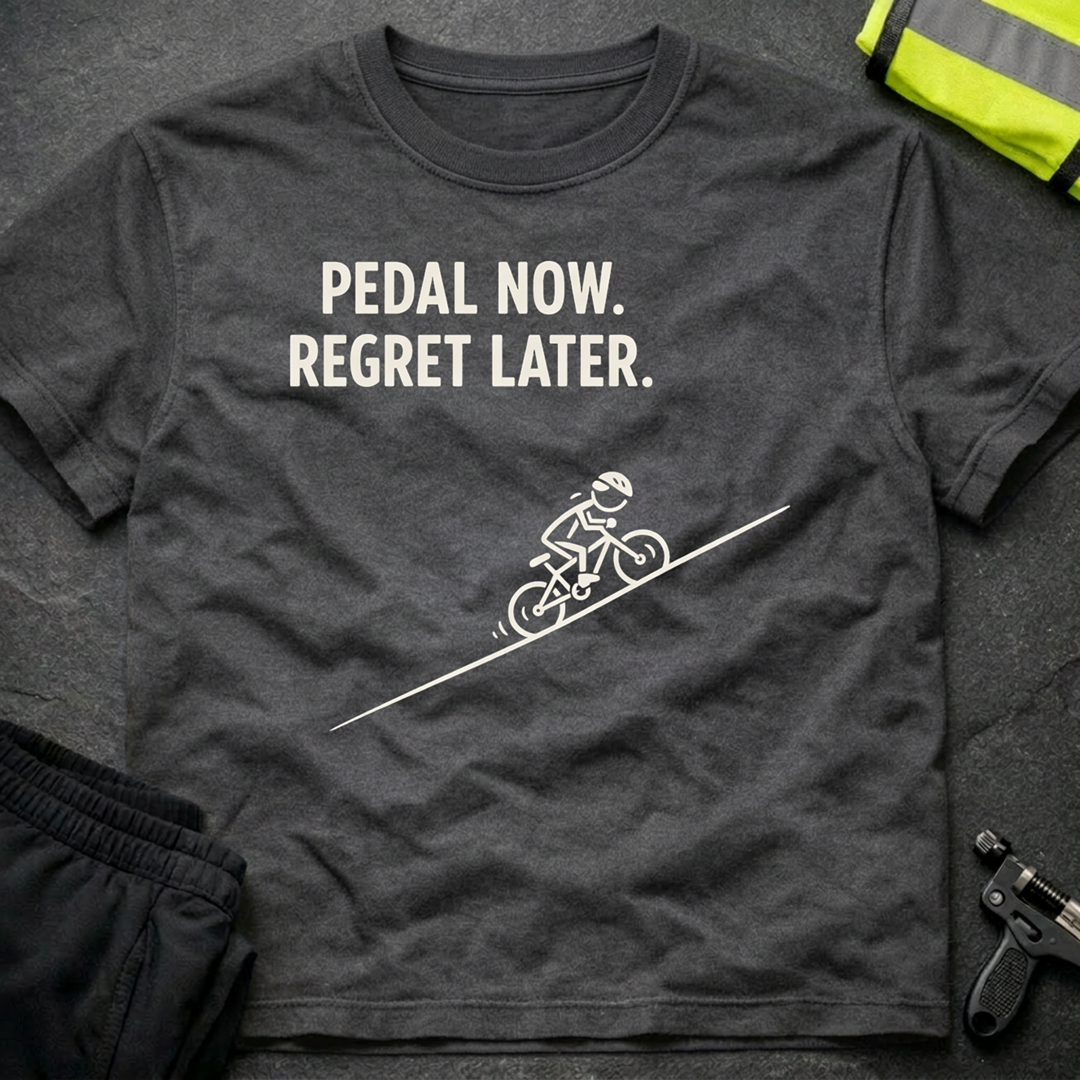 Pedal now Regret later T-Shirt