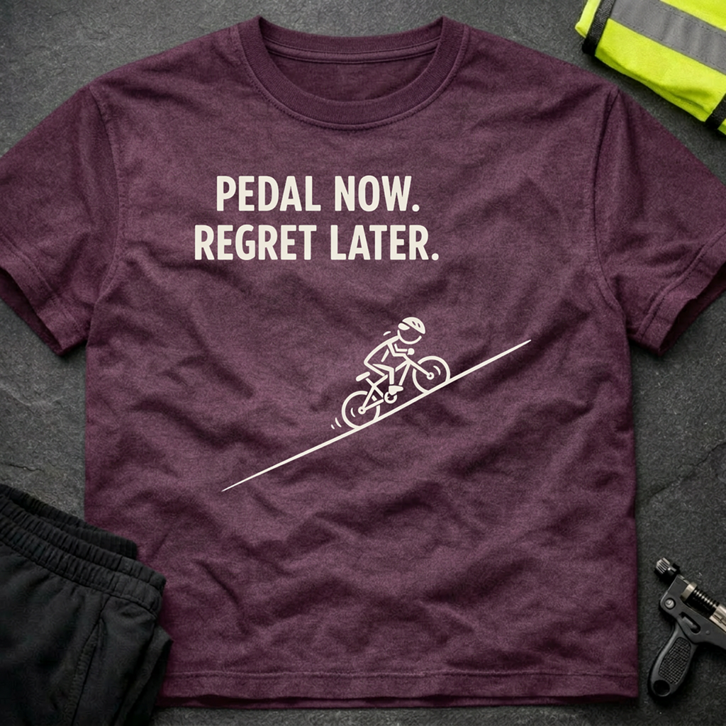 Pedal now Regret later T-Shirt