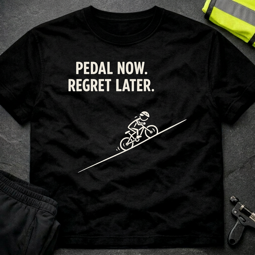 Pedal now Regret later T-Shirt