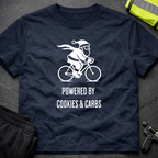 Powered by cookies & carbs Christmas cycling T-Shirt