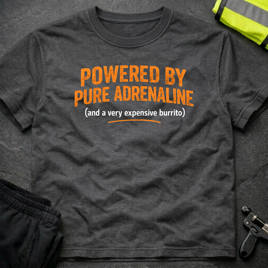 Powered by pure adrenaline T-Shirt