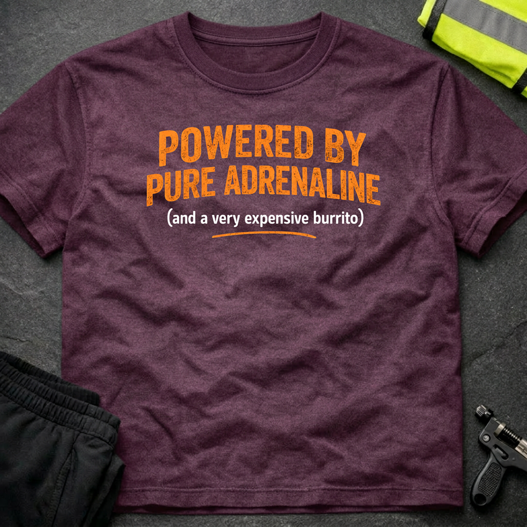Powered by pure adrenaline T-Shirt