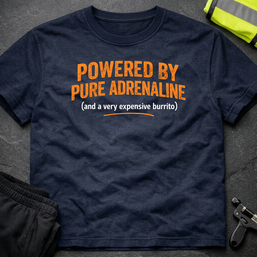 Powered by pure adrenaline T-Shirt