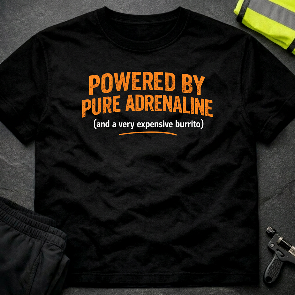 Powered by pure adrenaline T-Shirt
