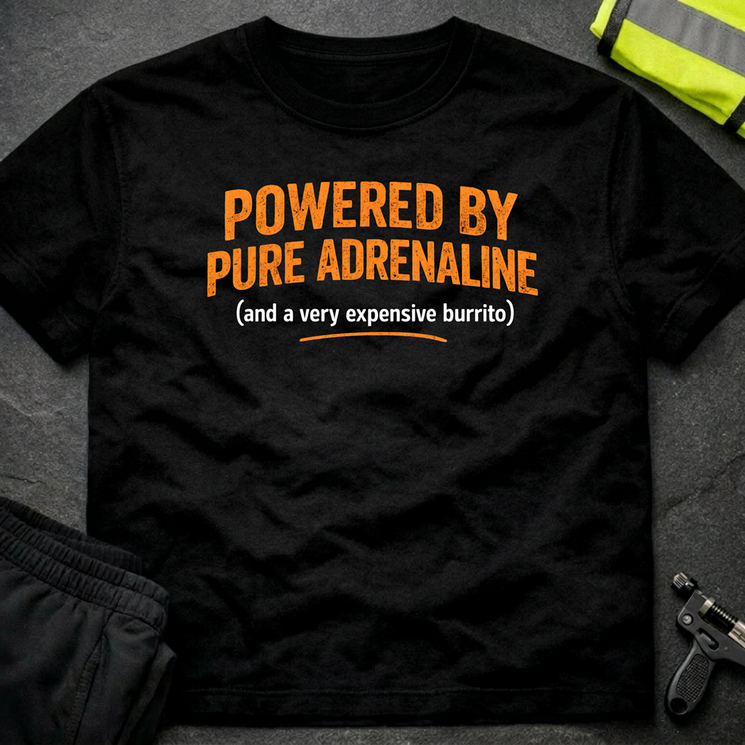 Powered by pure adrenaline T-Shirt