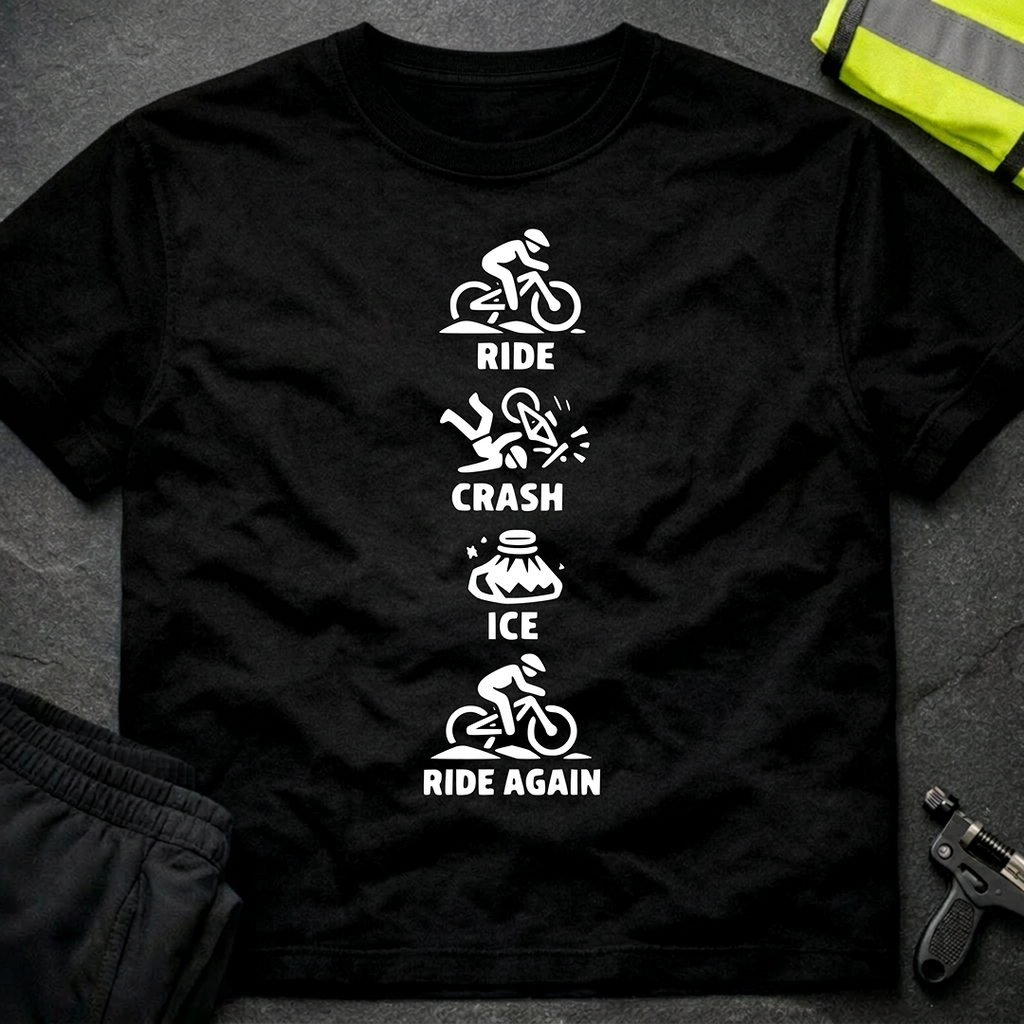 Ride Crash Ice Ride again T-Shirt