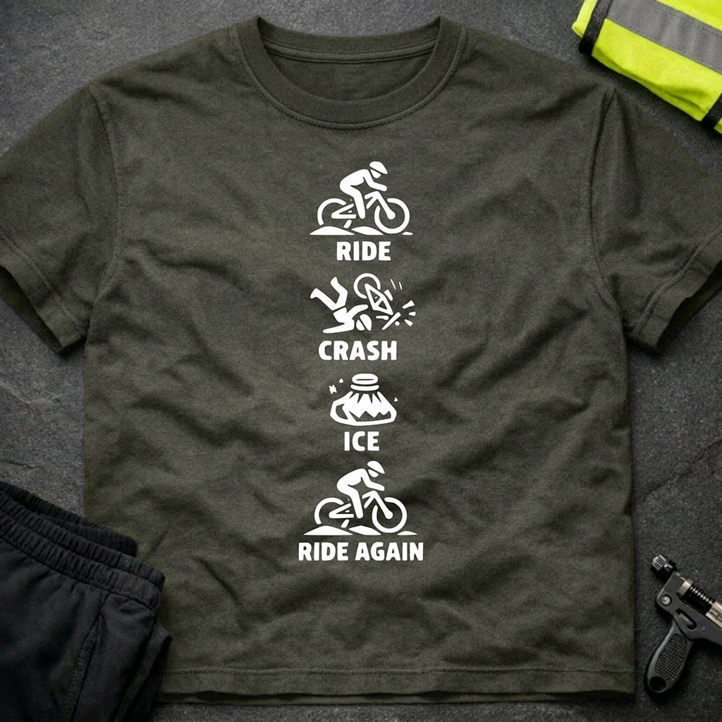 Ride Crash Ice Ride again T-Shirt