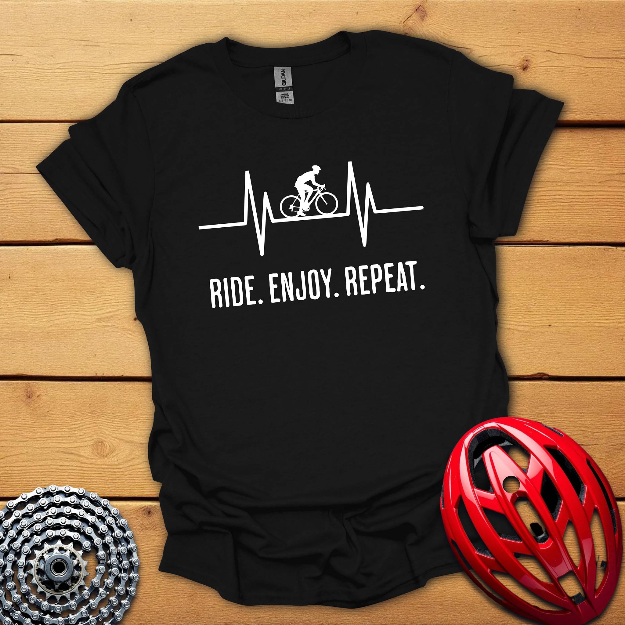 Ride Enjoy Repeat cycling T-Shirt