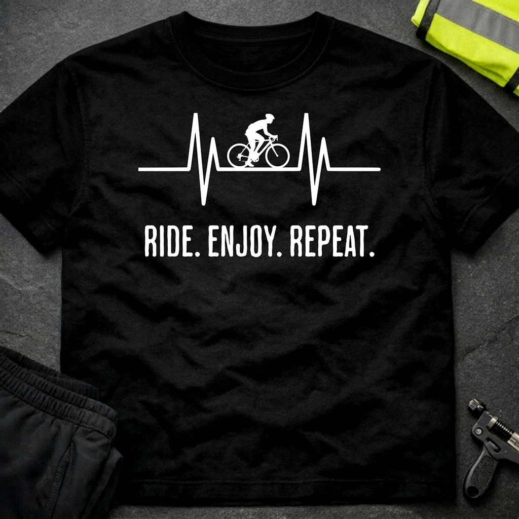 Ride Enjoy Repeat cycling T-Shirt