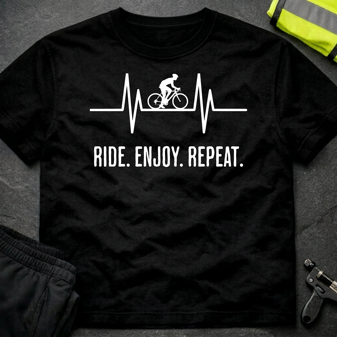 Ride Enjoy Repeat cycling T-Shirt