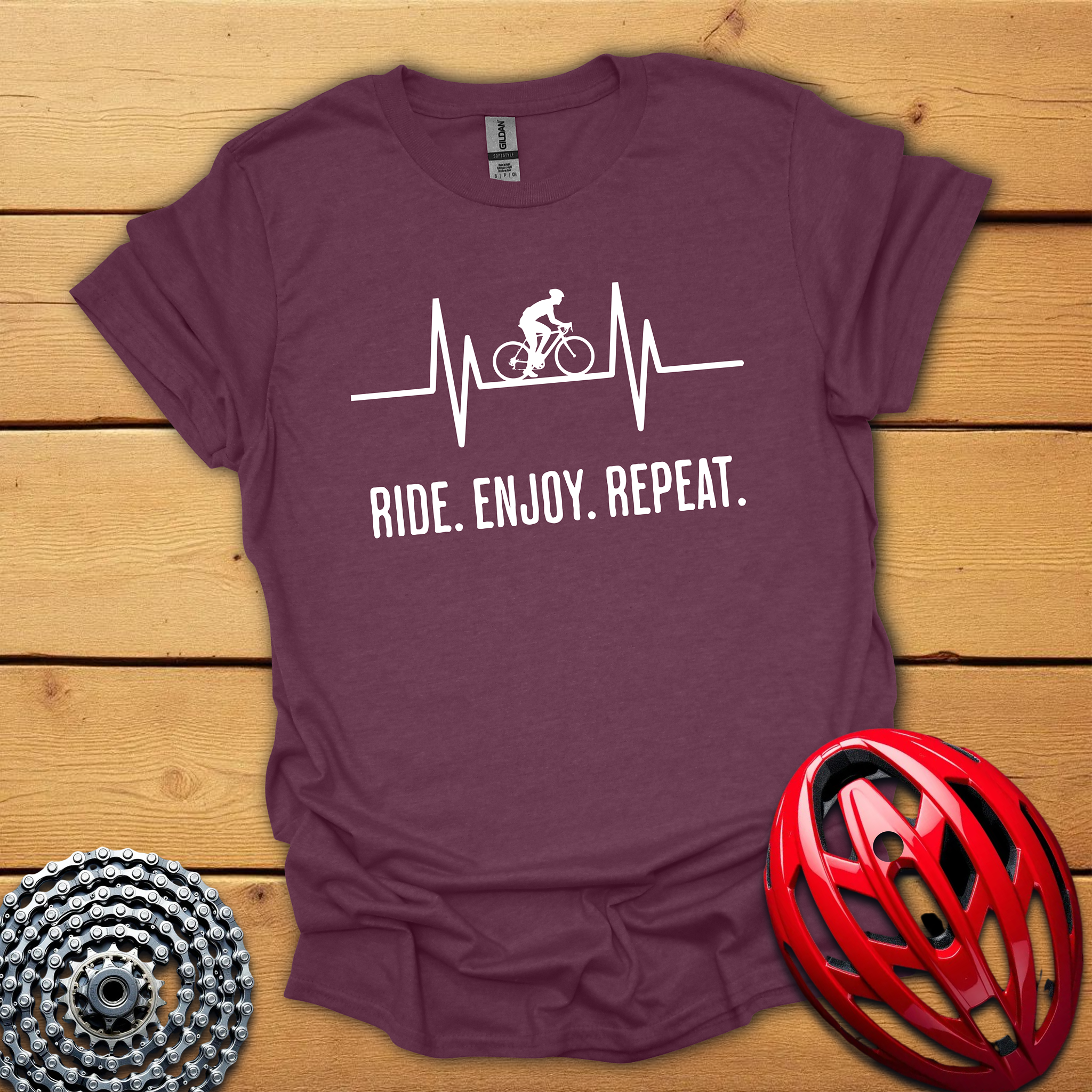 Ride Enjoy Repeat cycling T-Shirt
