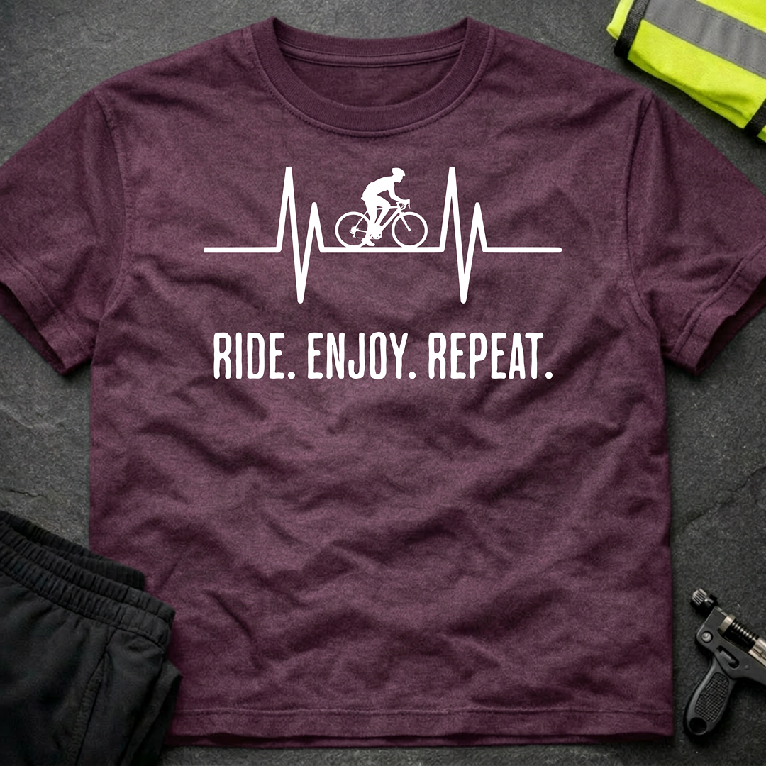 Ride Enjoy Repeat cycling T-Shirt
