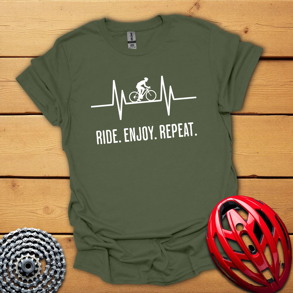 Ride Enjoy Repeat cycling T-Shirt