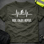 Ride Enjoy Repeat cycling T-Shirt
