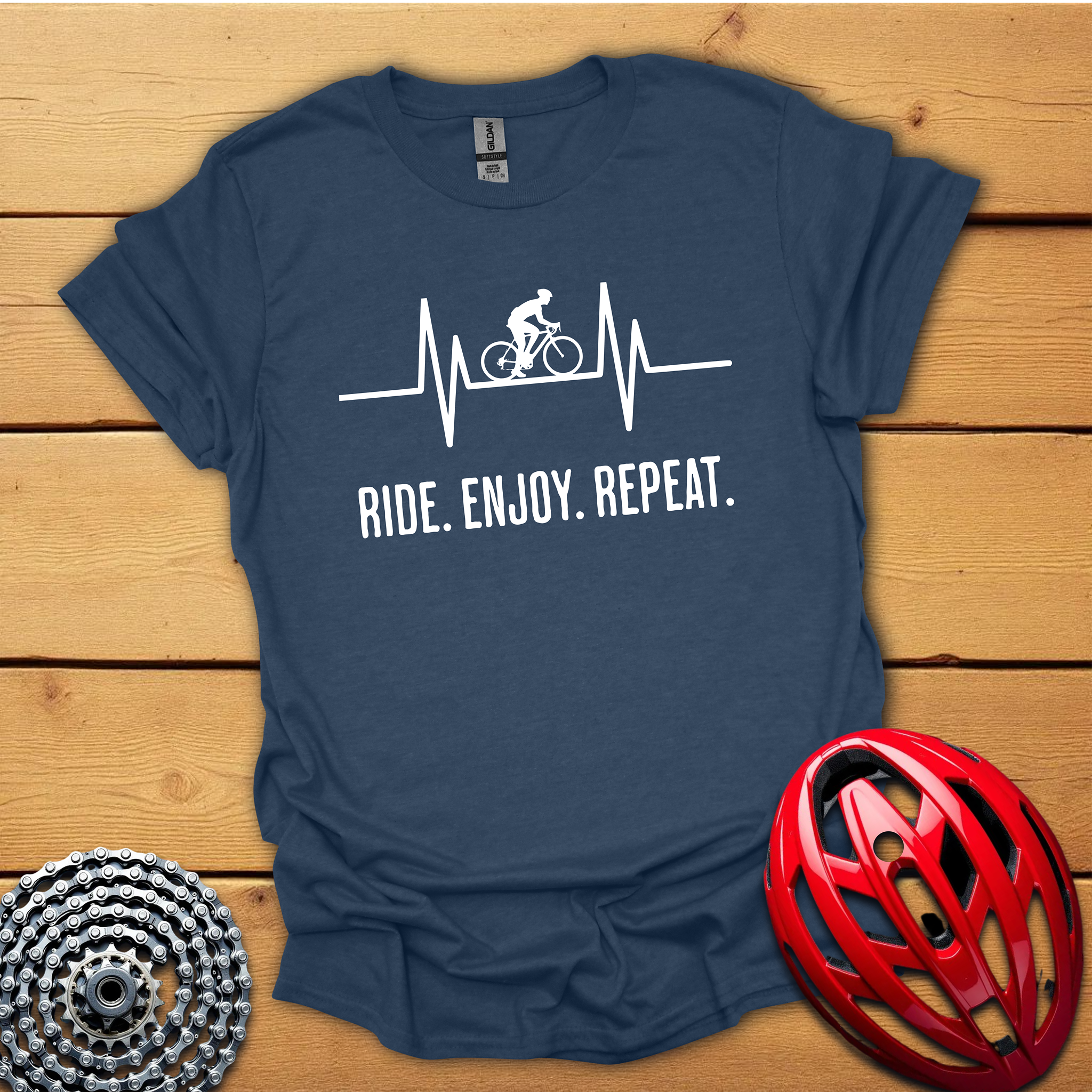 Ride Enjoy Repeat cycling T-Shirt