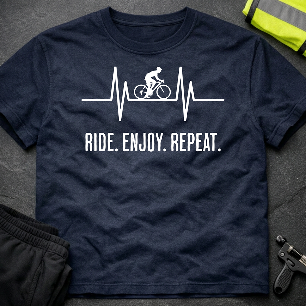 Ride Enjoy Repeat cycling T-Shirt