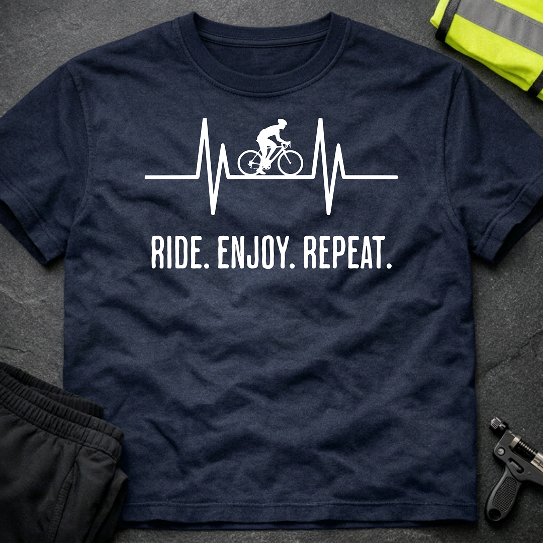 Ride Enjoy Repeat cycling T-Shirt