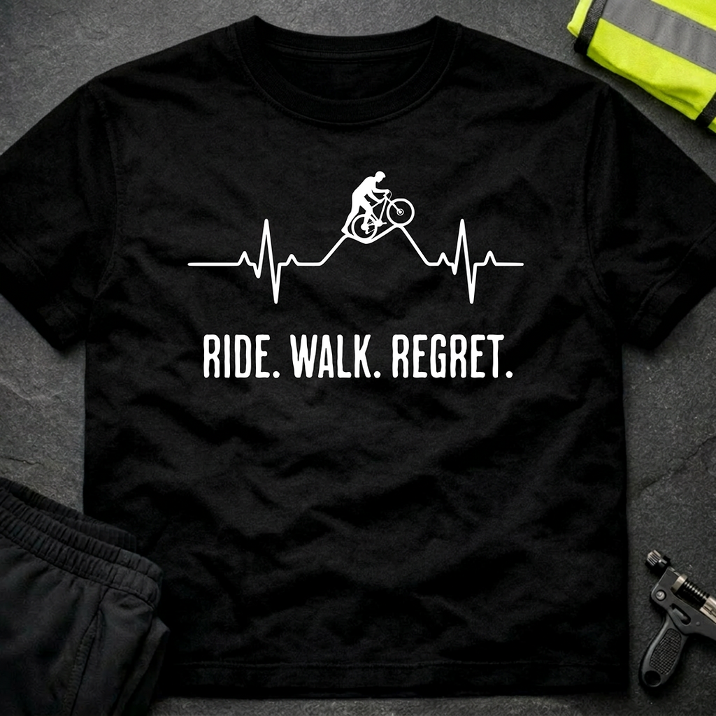 Ride Walk Regret MTB cycling T-Shirt