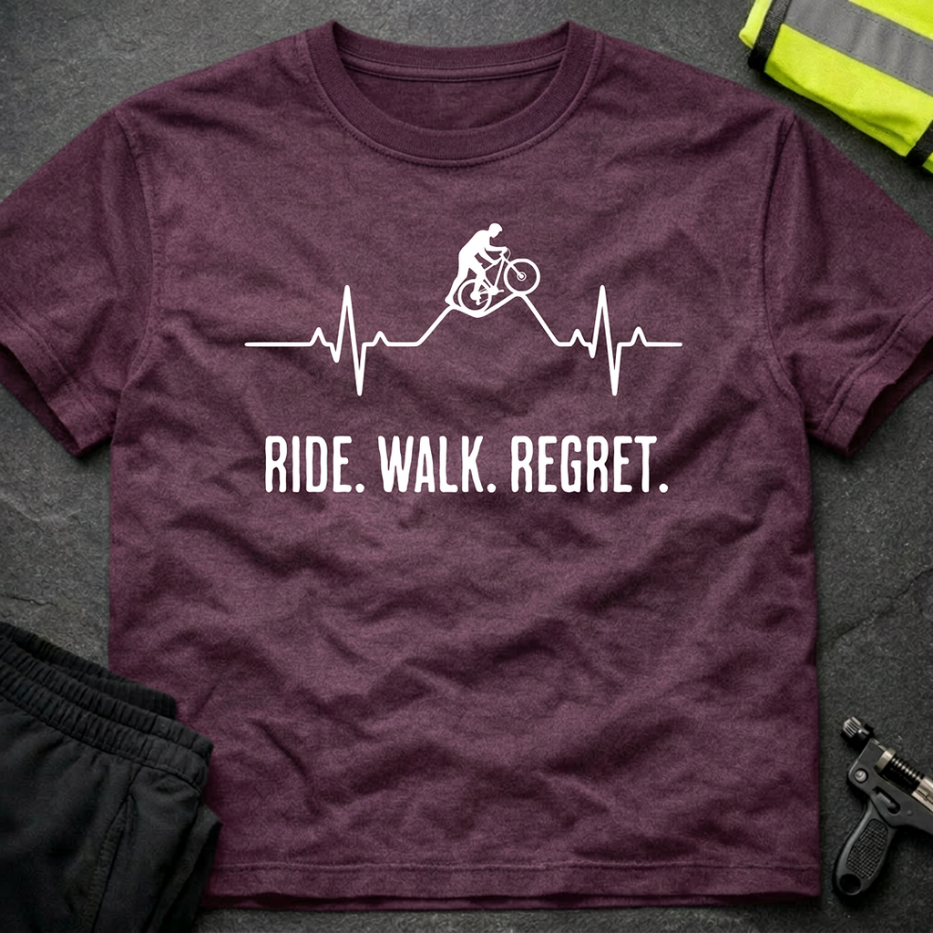 Ride Walk Regret MTB cycling T-Shirt