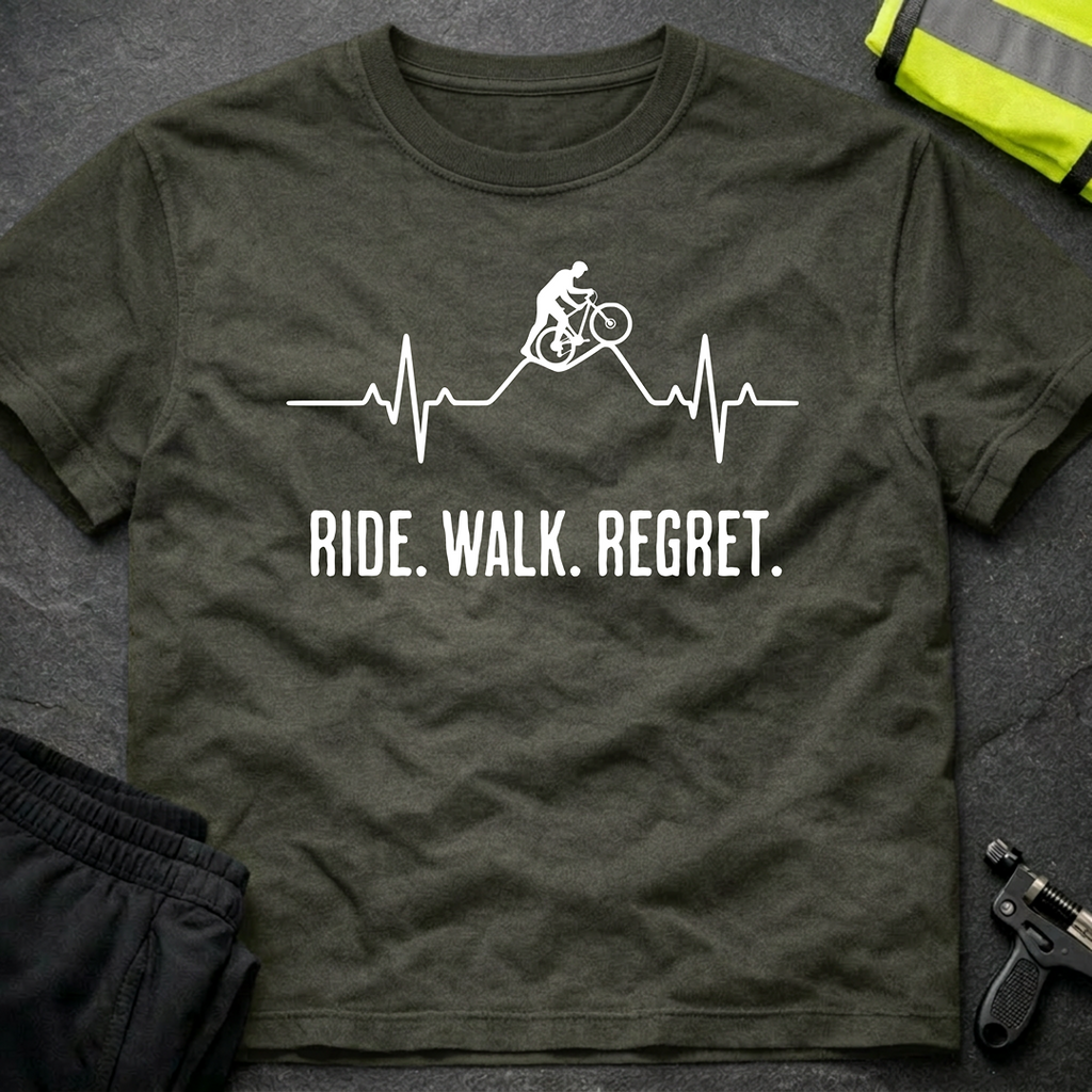 Ride Walk Regret MTB cycling T-Shirt