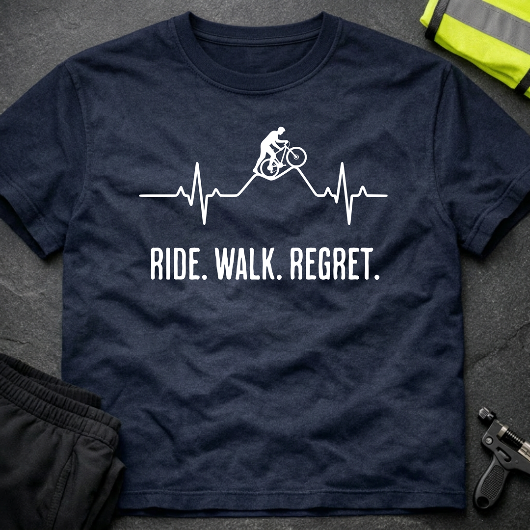 Ride Walk Regret MTB cycling T-Shirt