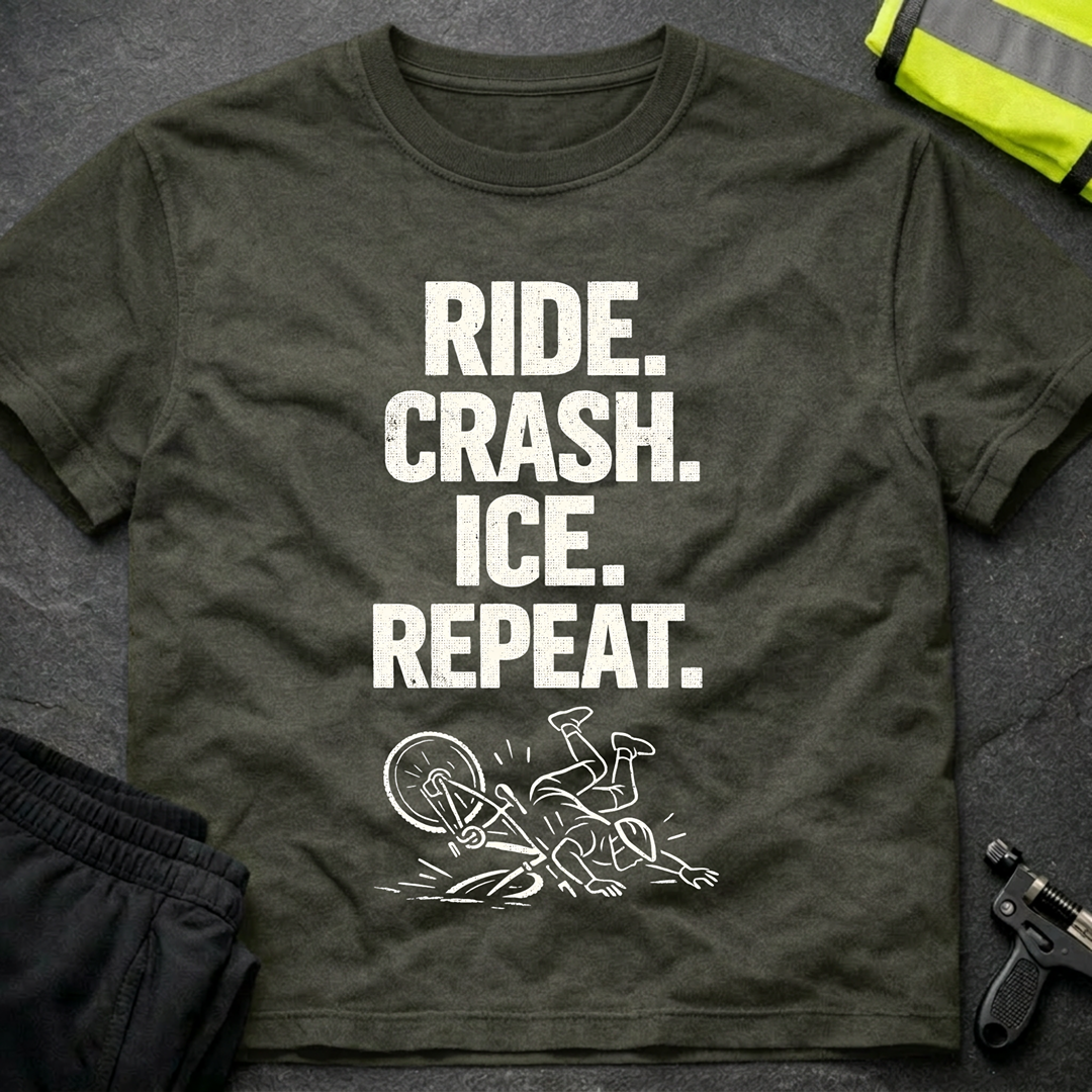 Ride crash ice repeat T-Shirt