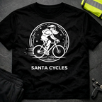 Santa Cycles Christmas cycling T-Shirt