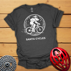 Santa Cycles Christmas cycling T-Shirt