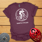 Santa Cycles Christmas cycling T-Shirt