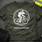 Santa Cycles Christmas cycling T-Shirt