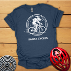 Santa Cycles Christmas cycling T-Shirt