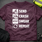 Send Crash Swear Repeat T-Shirt